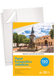 Papel fotografico adhesivo
